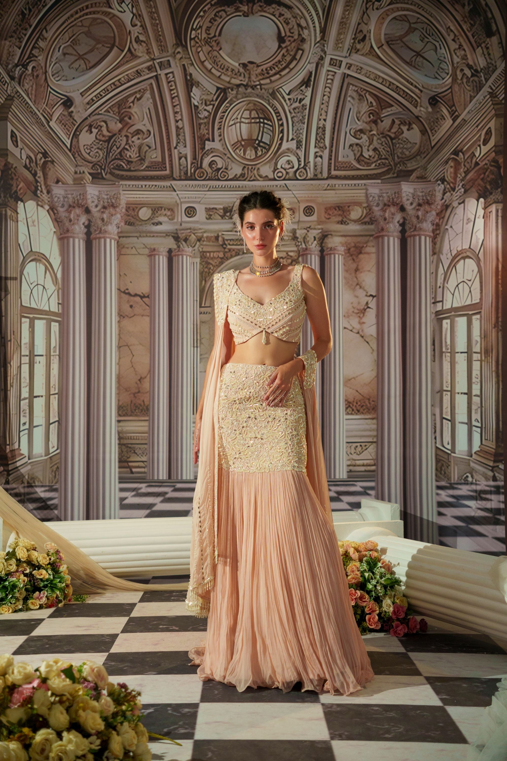 EXQUISITE ROSE PINK LEHENGA SET