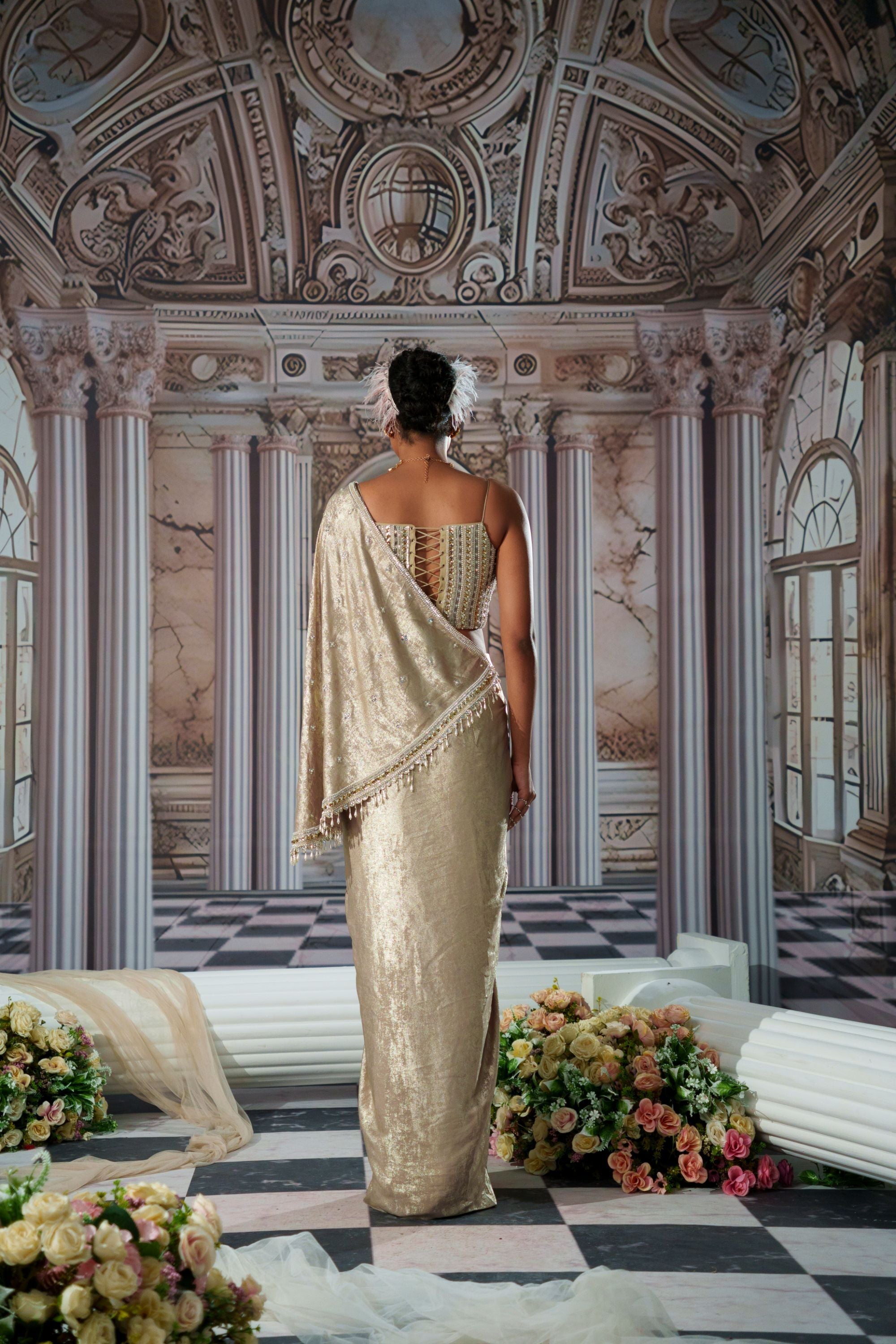 CELESTIAL CORSET SAREE