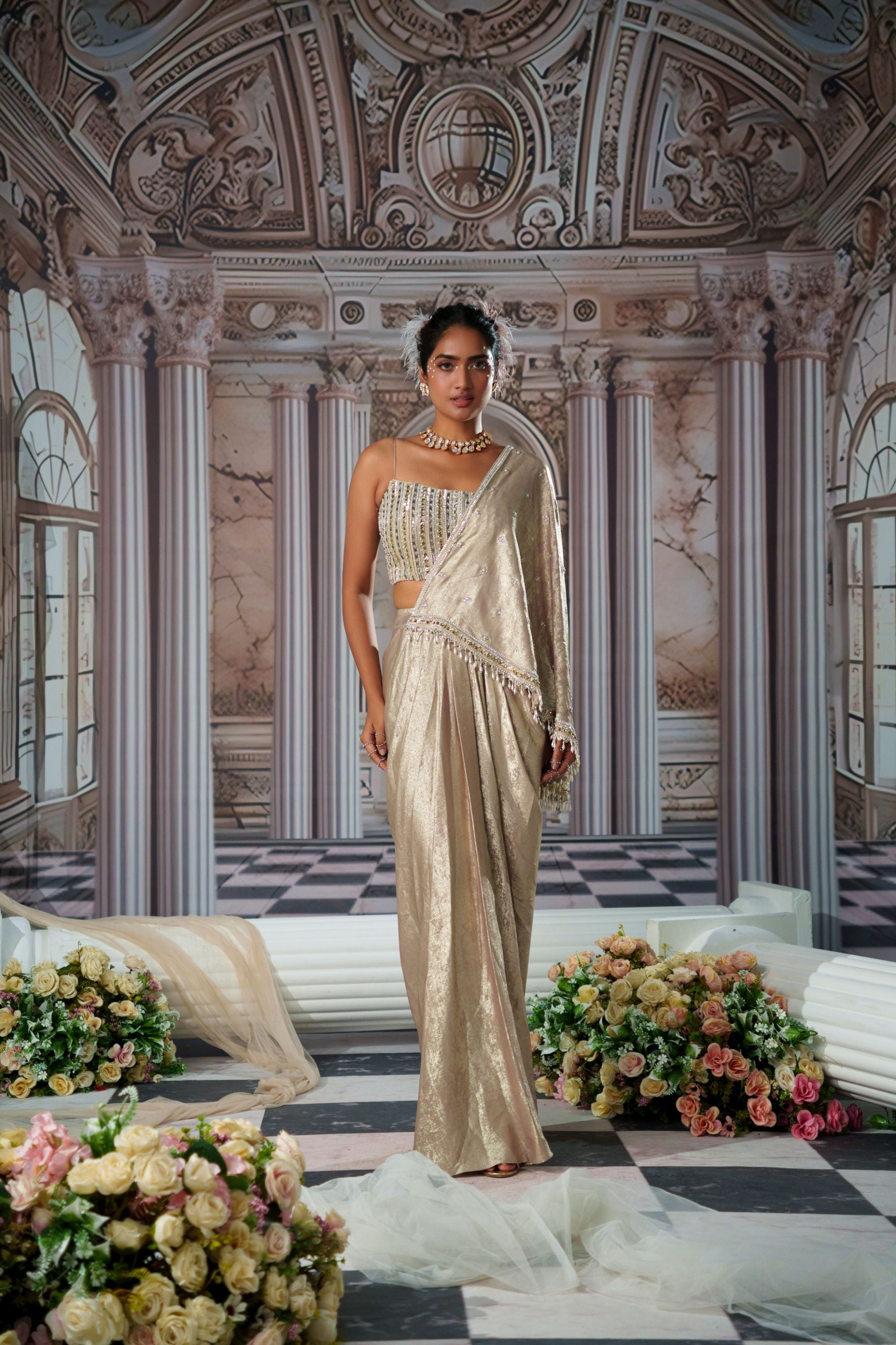 CELESTIAL CORSET SAREE