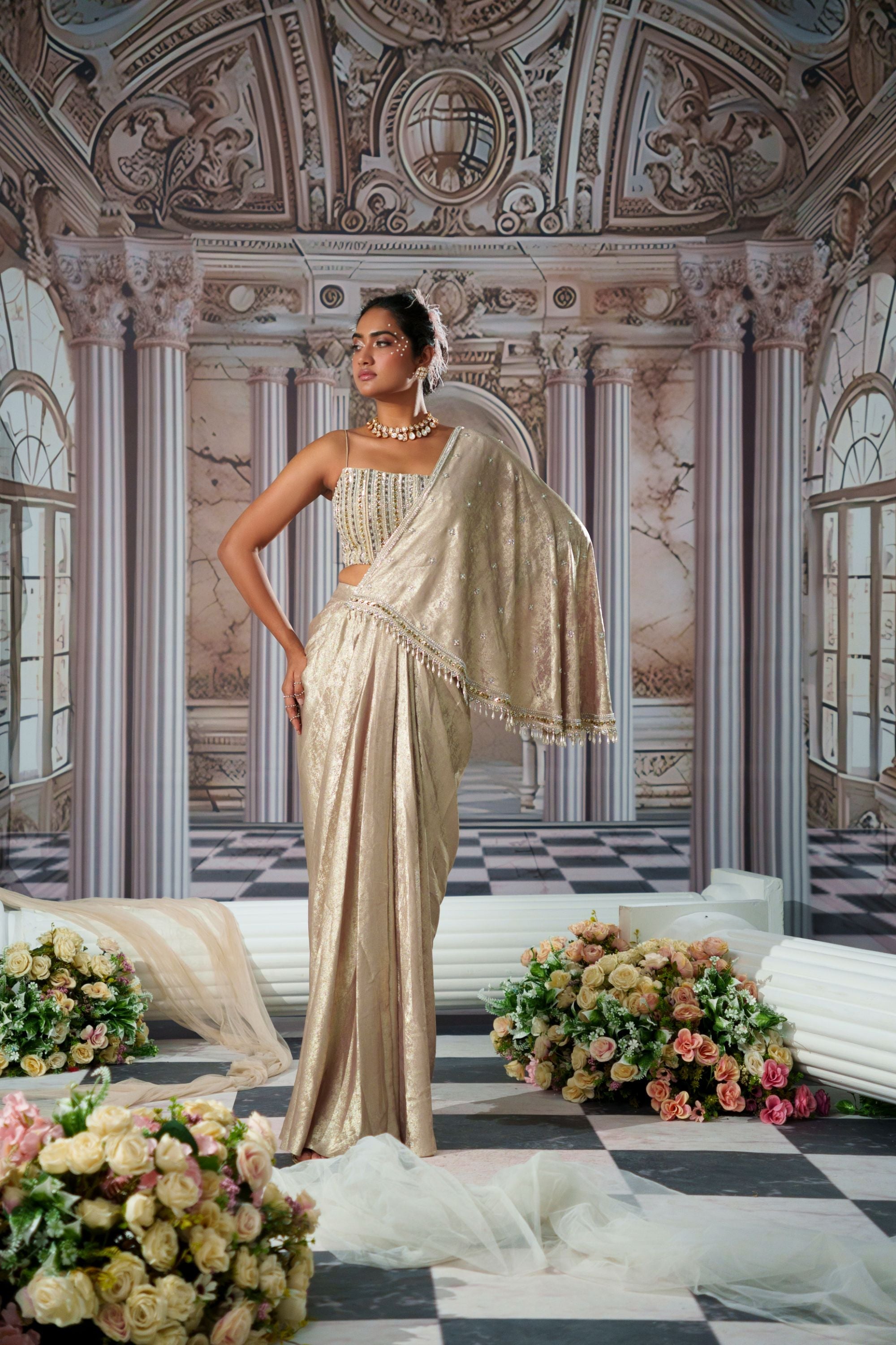 CELESTIAL CORSET SAREE