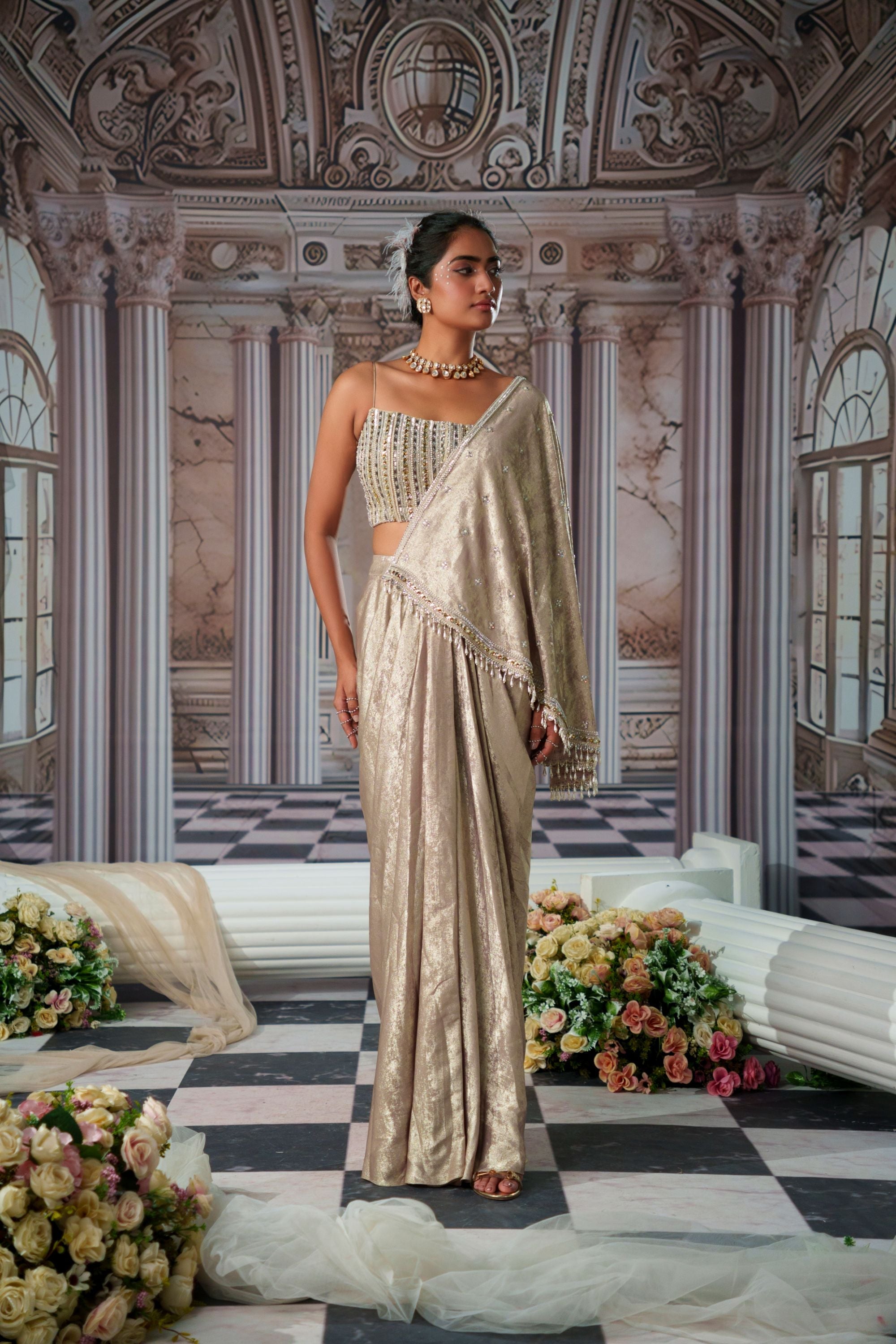 CELESTIAL CORSET SAREE