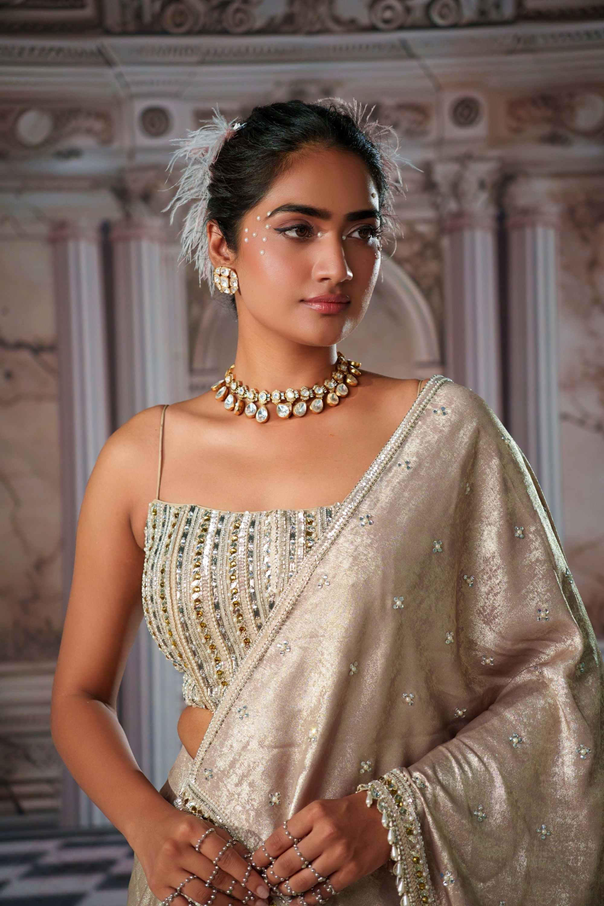 CELESTIAL CORSET SAREE