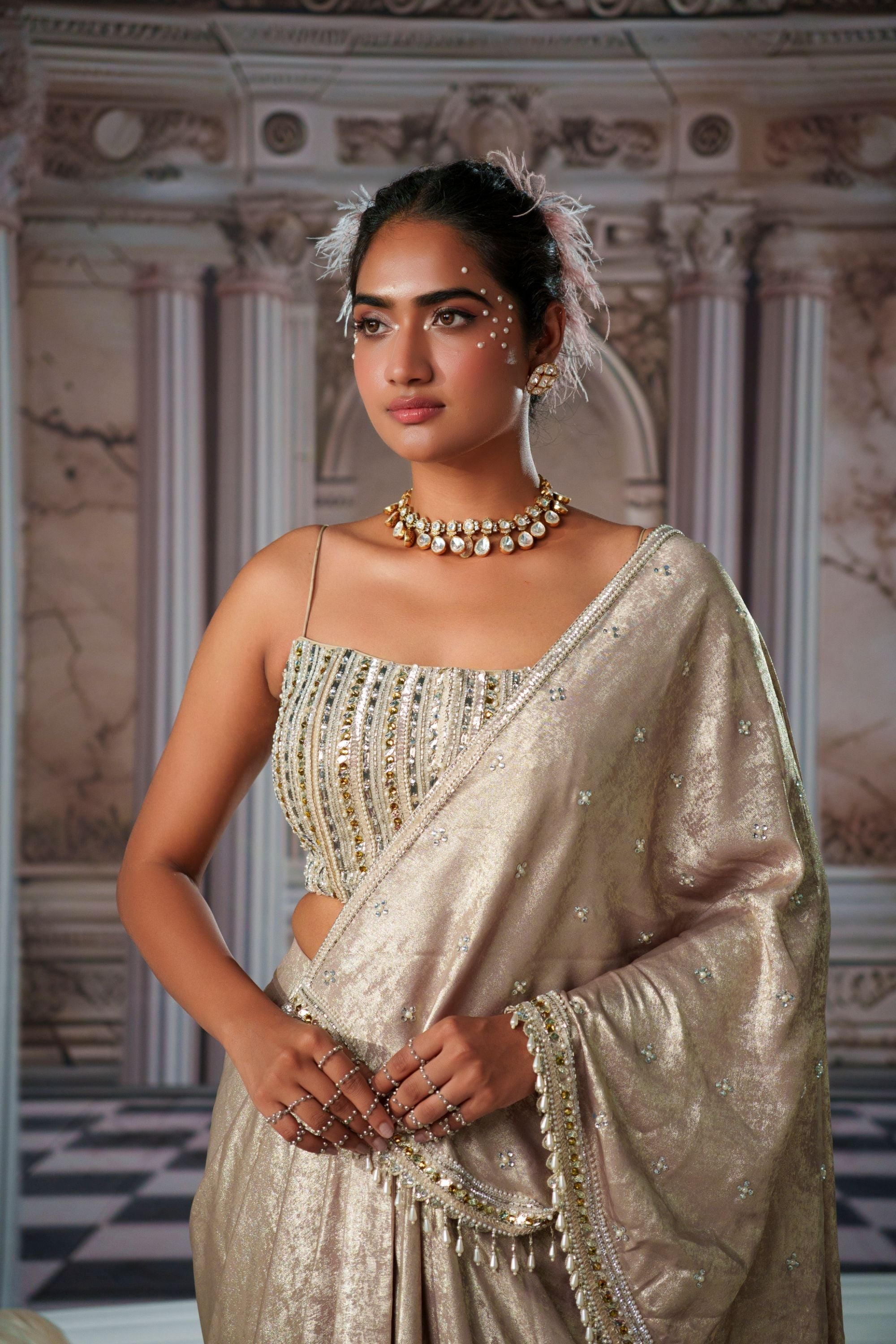 CELESTIAL CORSET SAREE