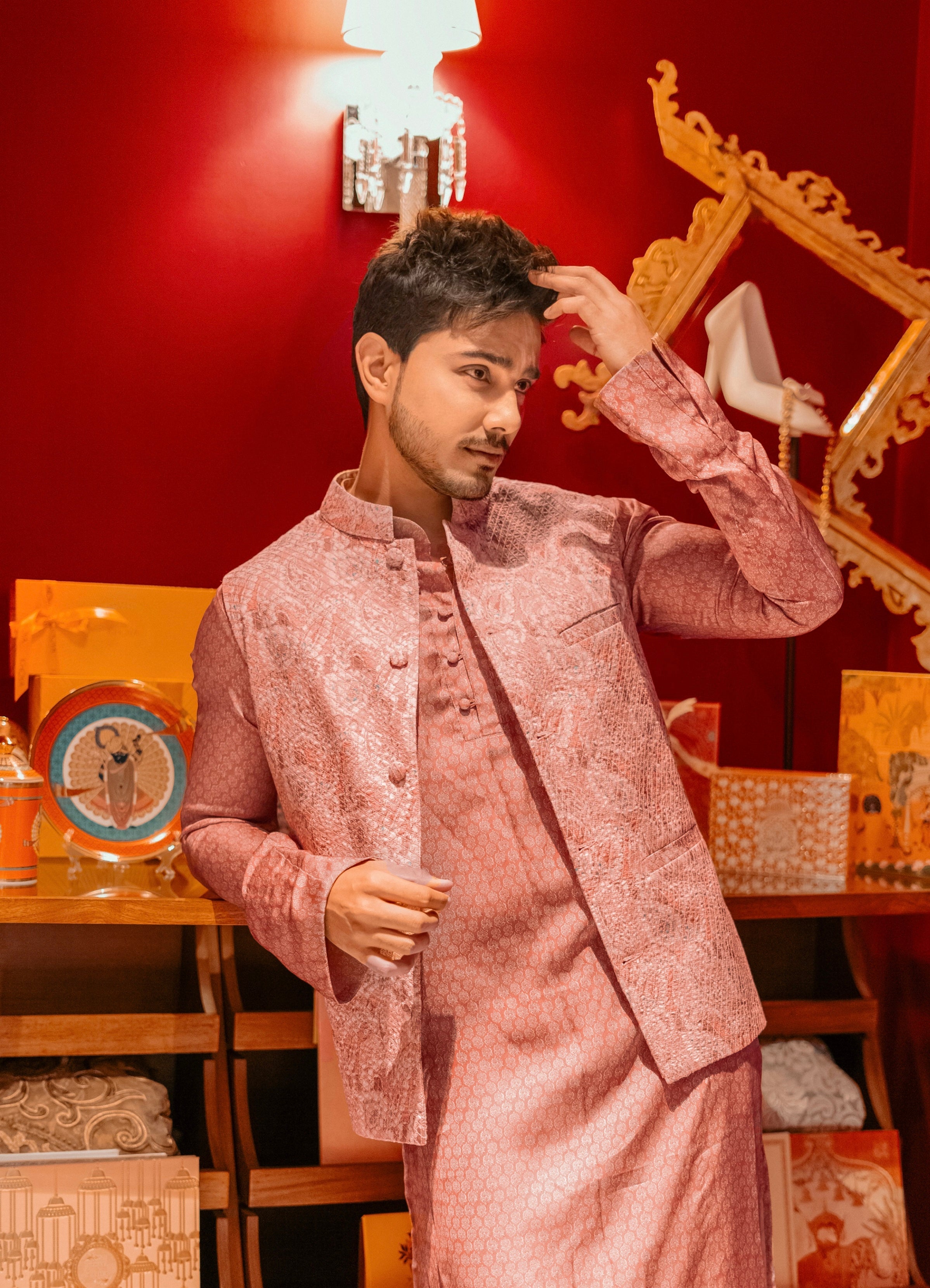 Printed Kurta With Bandi