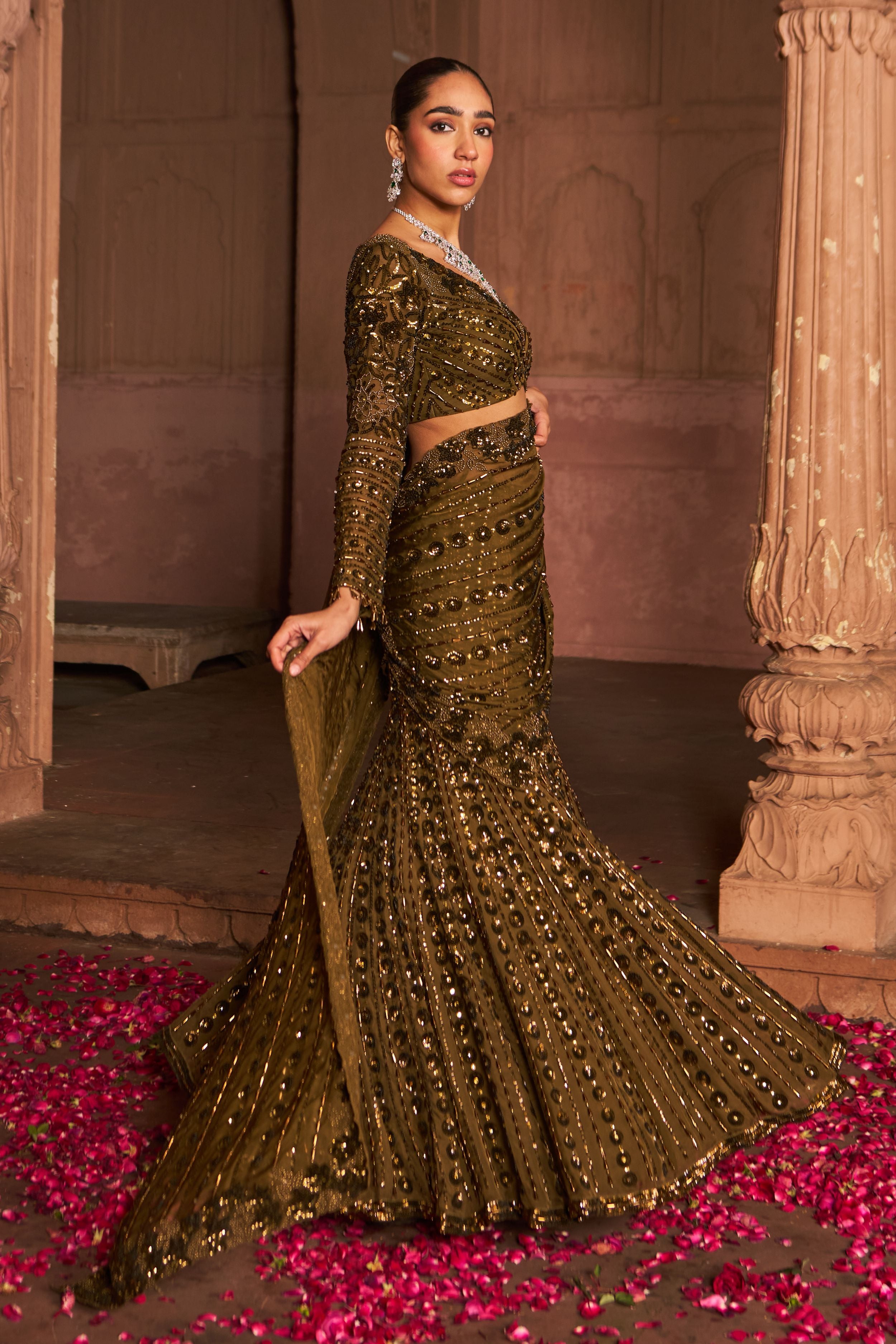 BAAGH BAAGH SAREE LEHENGA SET