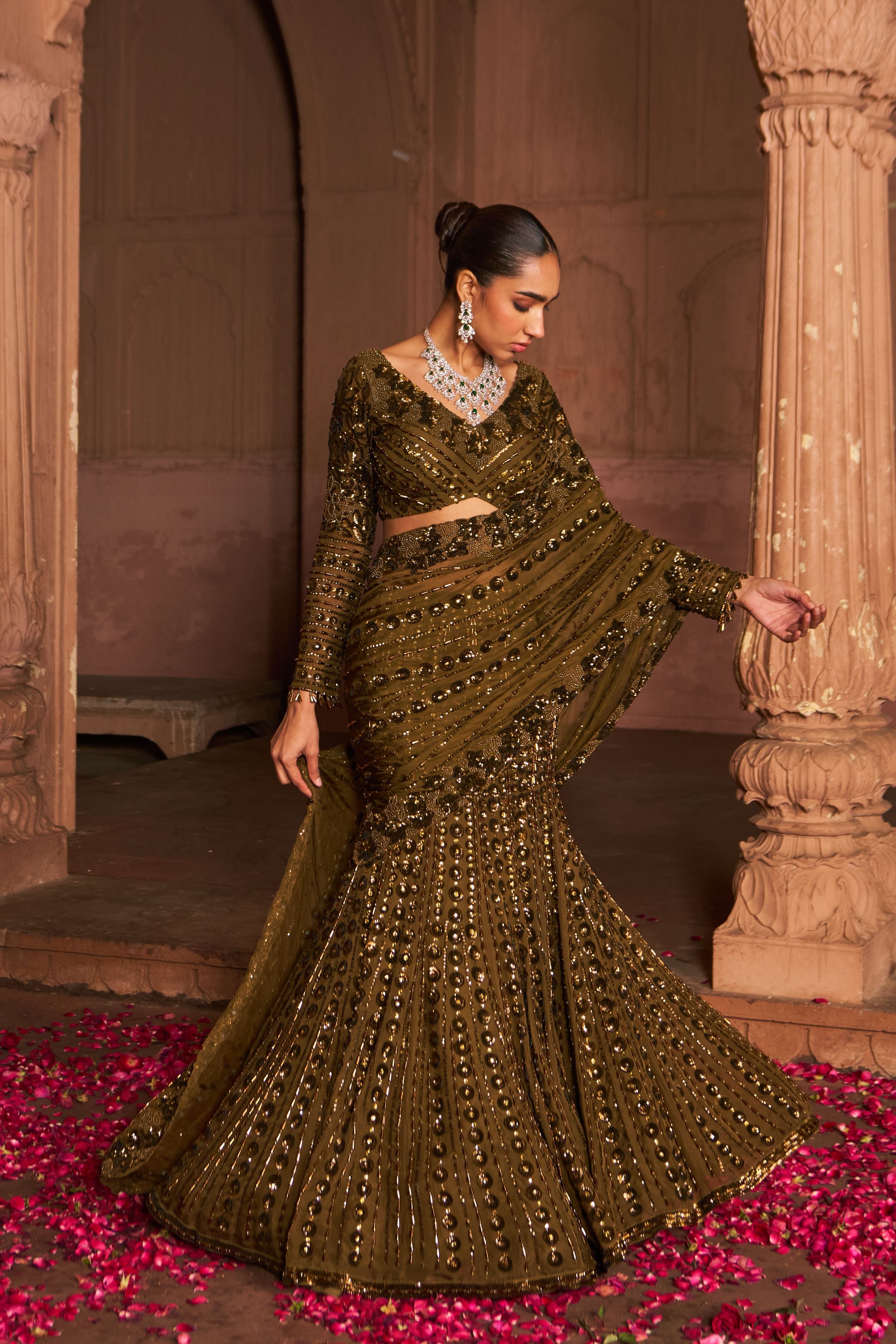 BAAGH BAAGH SAREE LEHENGA SET