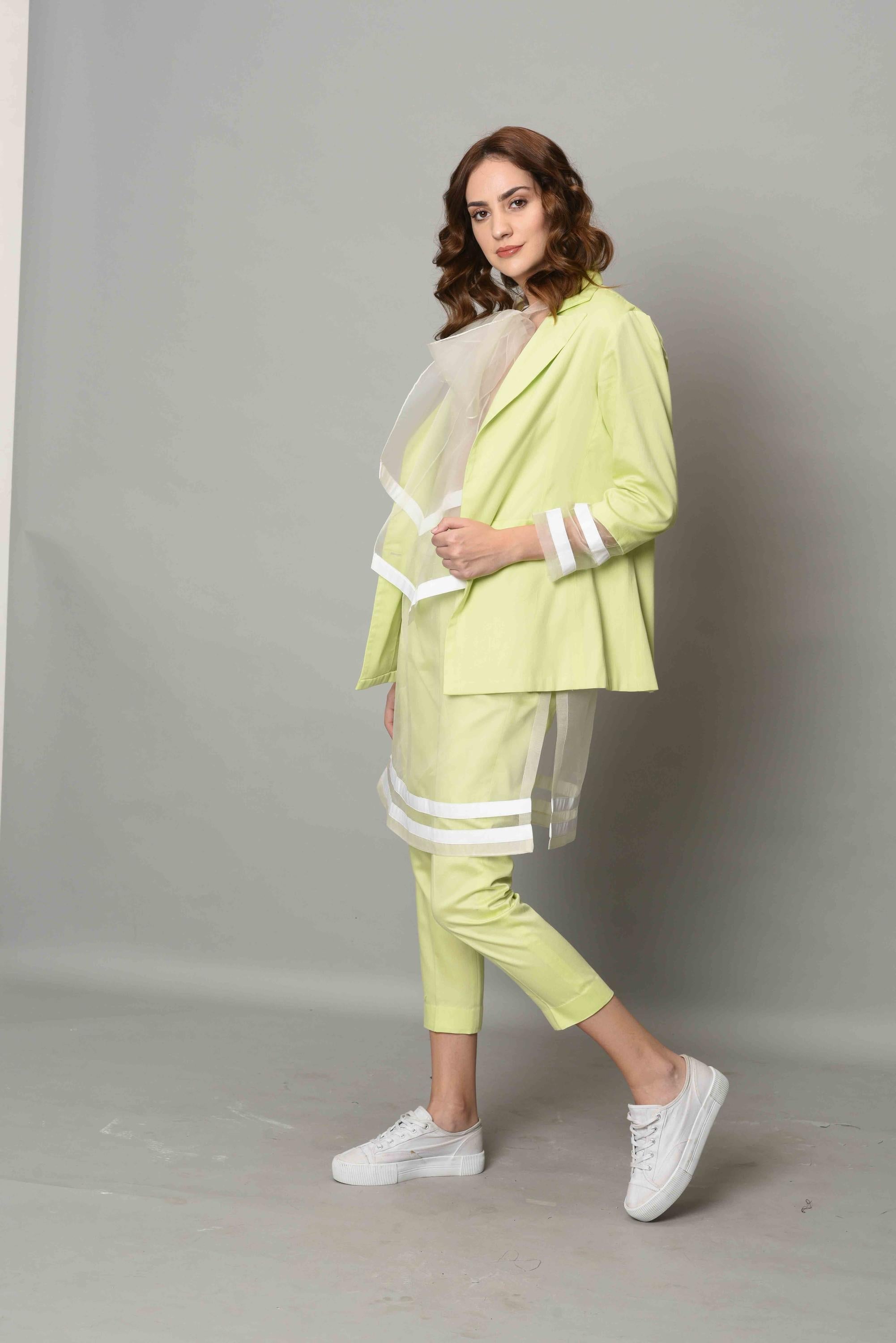 Shop Designer Women's Neon Blazer Set | Nidhika Shekhar