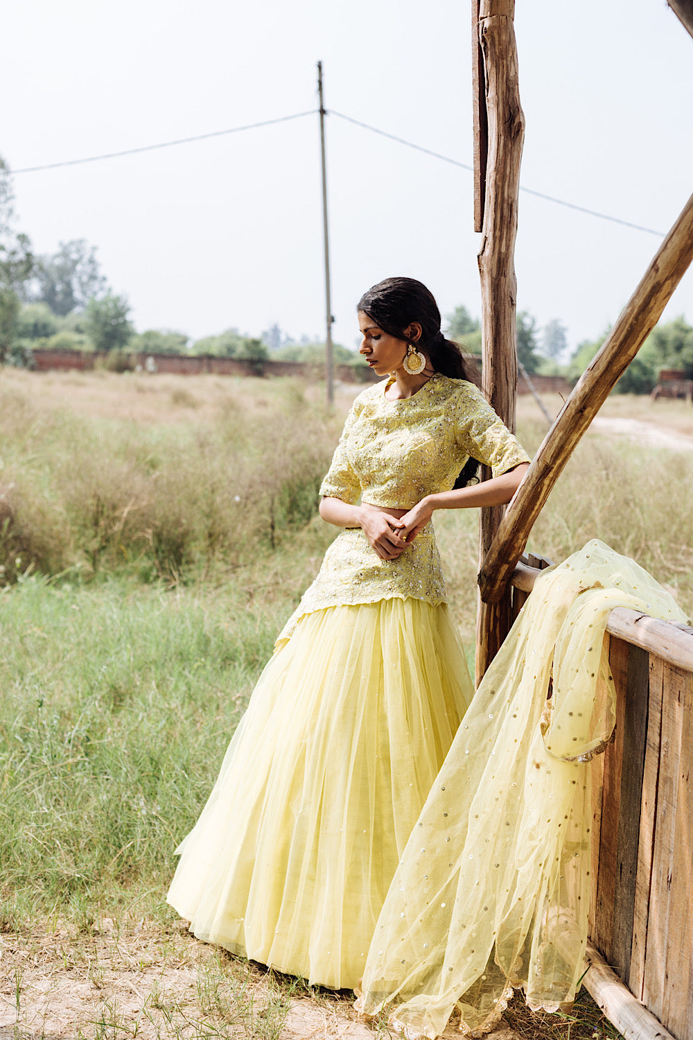 Buy Women's Yellow Gulbahar Lehenga Set | Nidhika Shekhar