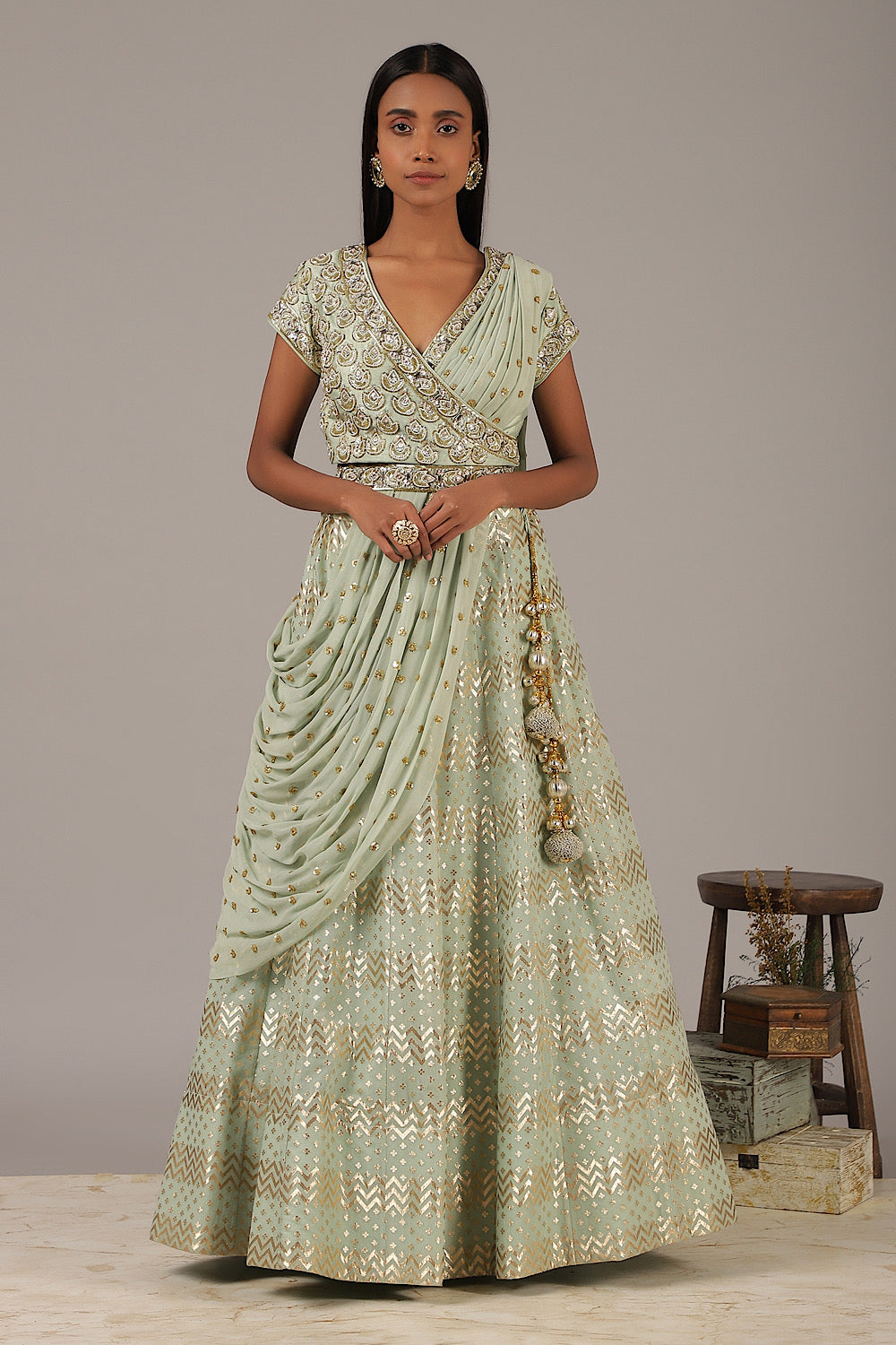 Buy Designer Women's Angrakha Lehenga Set | Nidhika Shekhar