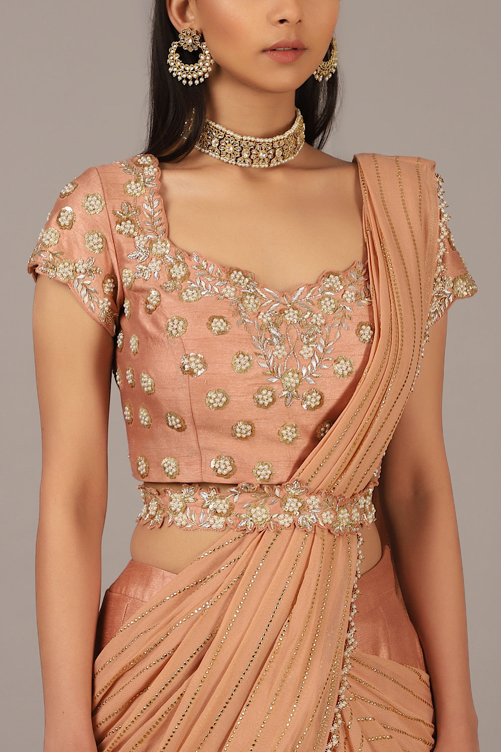 Buy Women's Cedar Drape Lehenga Choli Set | Nidhika Shekhar