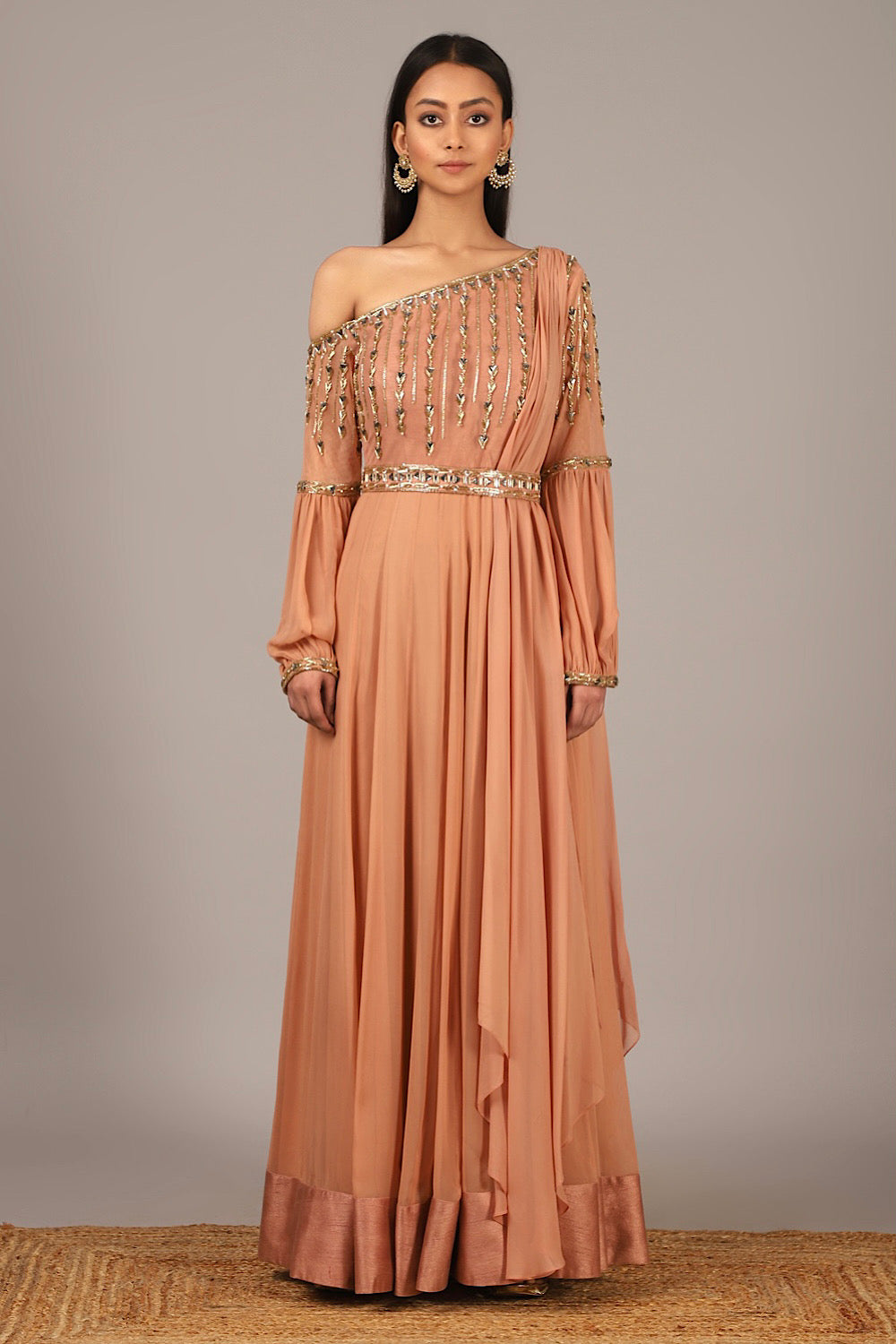 Shop Women's Ceder Off Shoulder Anarkali | Nidhika Shekhar