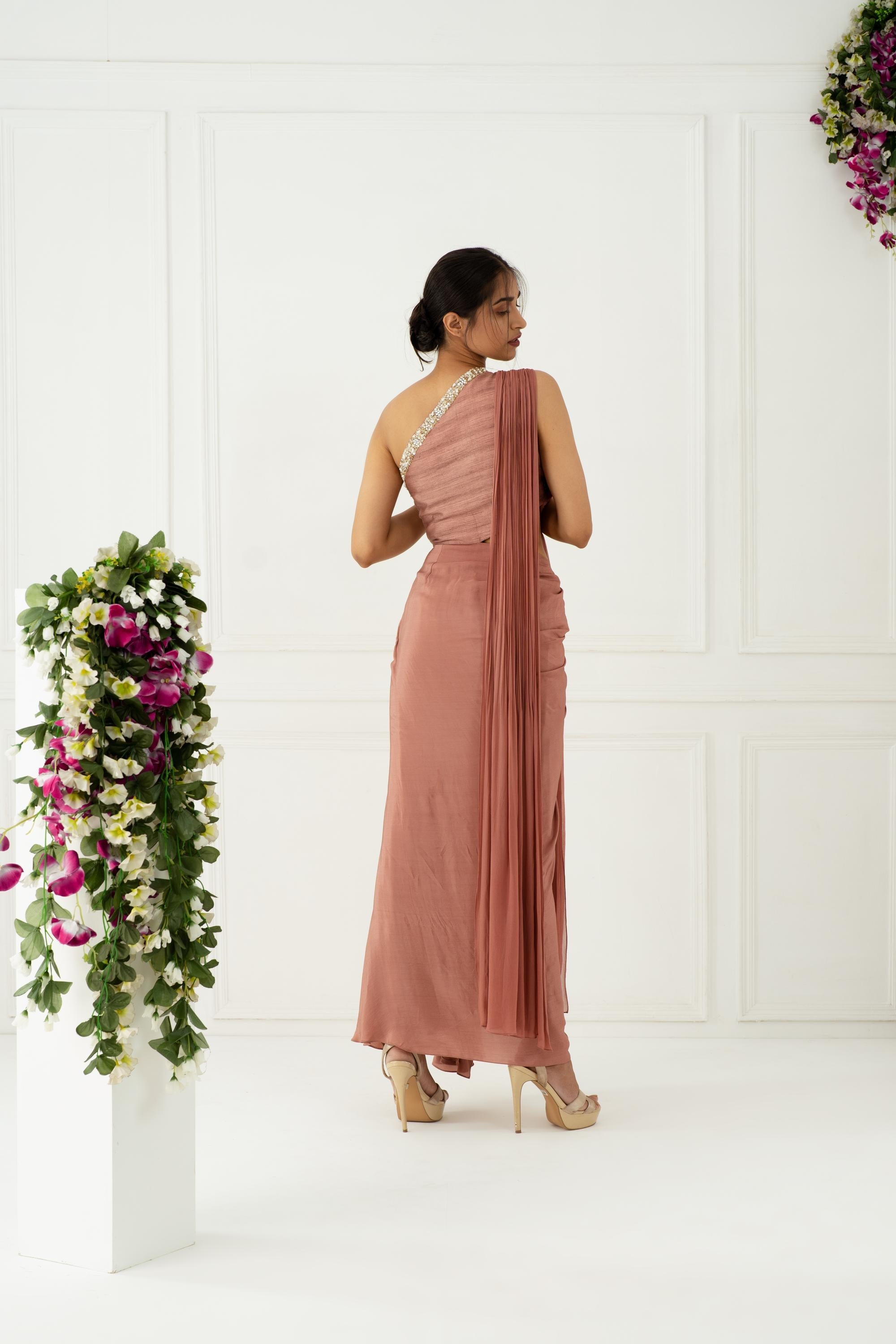 Shop Women's Cedar One-shoulder Indo Gown | Nidhika Shekhar