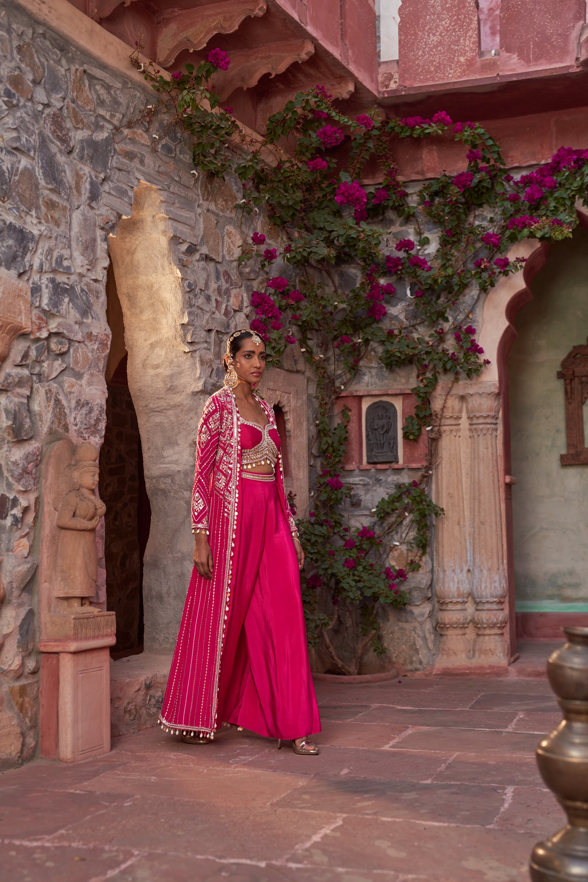 Buy Designer Gulabo Utsaav Sharara Cape Set | Nidhika Shekhar