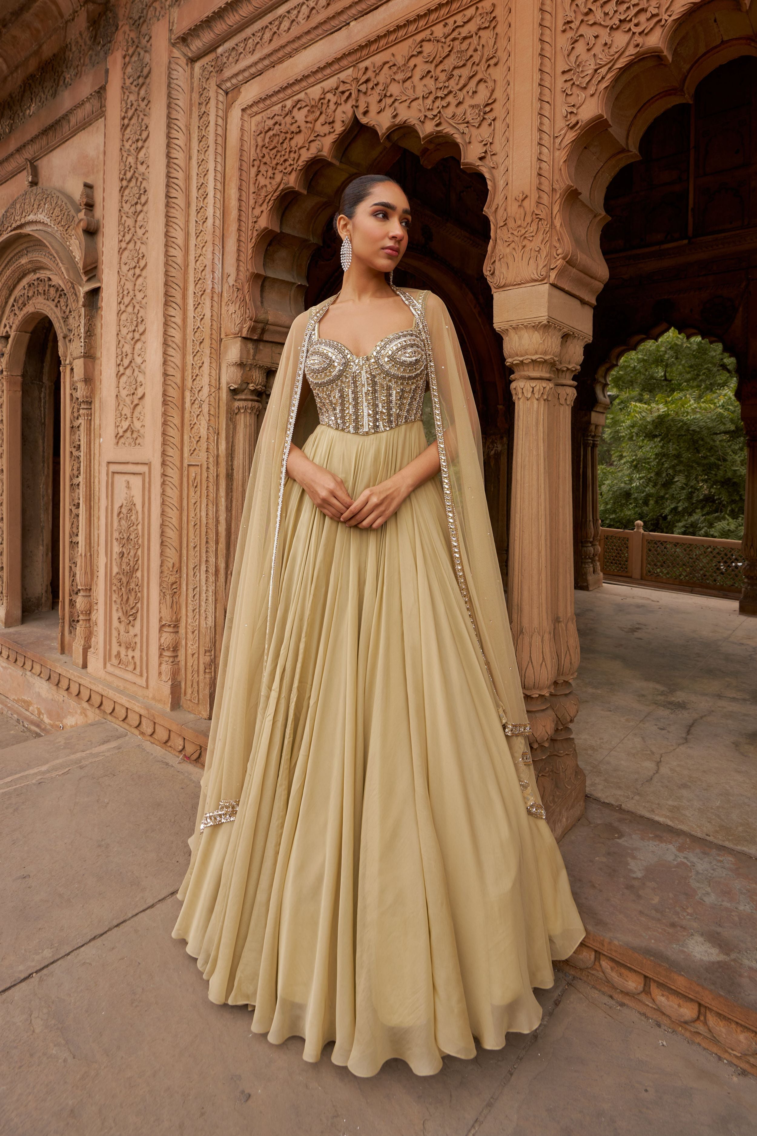 JASHNAA SUNHERI GOWN